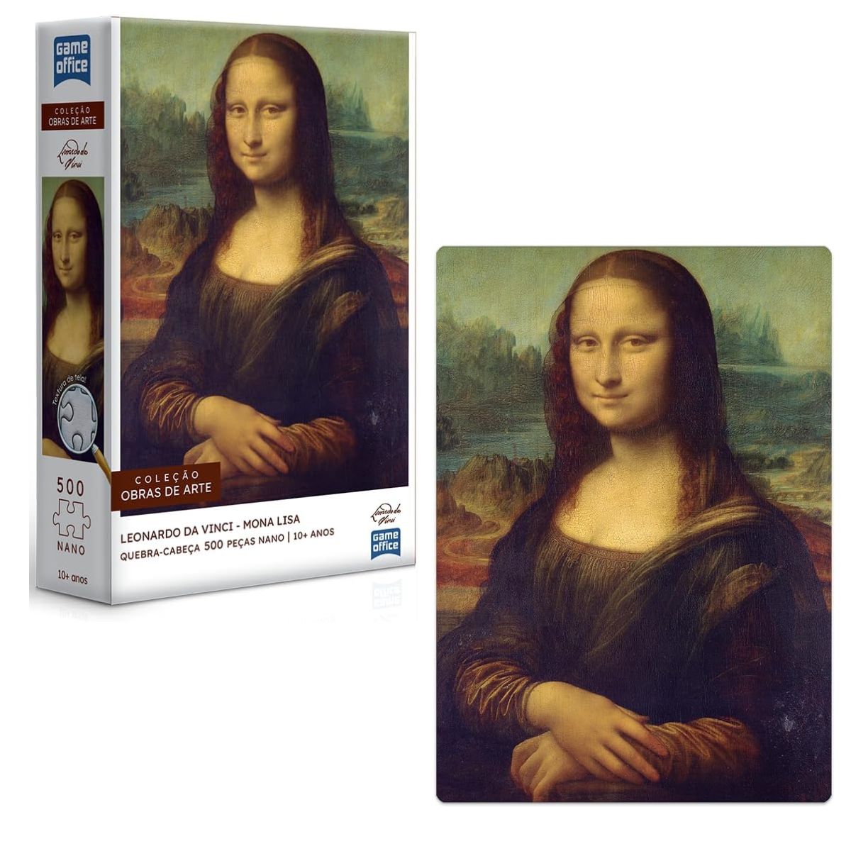 Quebra Cabeça Leonardo Da Vinci - Mona Lisa / 500 Peças Nano Quebra Cabeça Leonardo Da Vinci - Mona Lisa / 500 Peças Nano